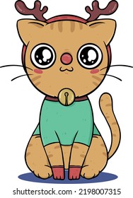 A little cat with horns and bell
