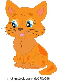 Little cat. Redhead