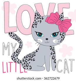 ilustración vectorial de pequeño gato