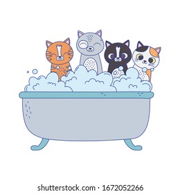 Cute Shiba Inu Bathing Shower Bathtub Stock Vector (Royalty Free ...