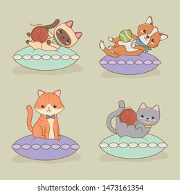 little cats and dogs mascot characters