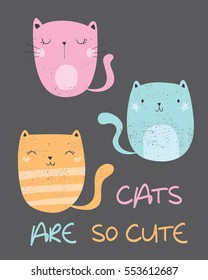little cats vector for baby print