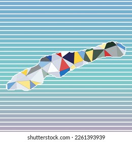 Little Cayman vector illustration. Little Cayman design on gradient stripes background. Technology, internet, network, telecommunication concept. Artistic vector illustration.