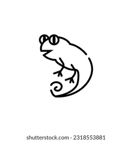 little chameleon vector type icon