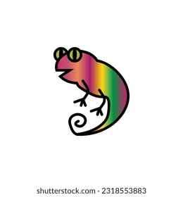 little chameleon vector type icon