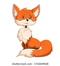 Fox Holding Flower His Mouth Vector Stock Vector (Royalty Free ...