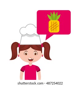 little chef kids menu vector illustration design