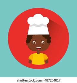 little chef kids menu vector illustration design