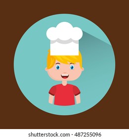 little chef kids menu vector illustration design