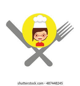 little chef kids menu vector illustration design