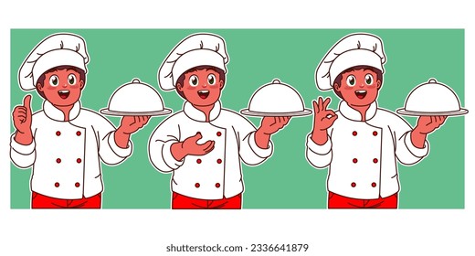 Little chef serves delicious dishes