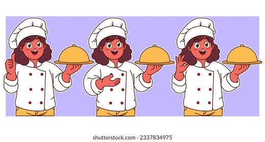 Little chef serves delicious dishes