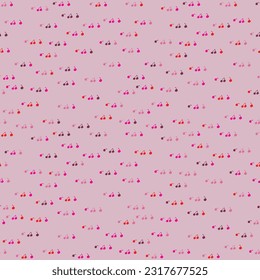 little cherry seamless vector simple pink pattern