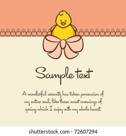 little chick greeting card