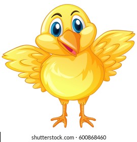 Little Chick Happy Face Illustration Stock Vector (Royalty Free) 600868460