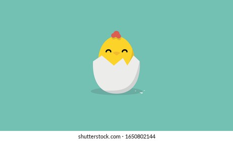 Little chick in his egg