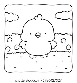 Little Chick Standing in