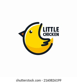 little chicken animal logo vector