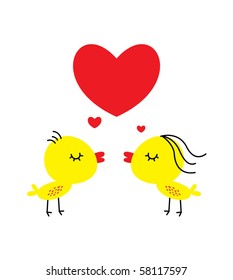 little chicky couple doodle