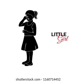 Little child, baby. Little girl crying