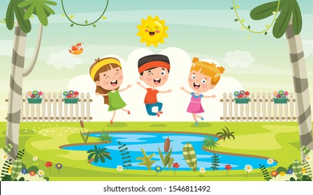 Little Children Having Fun Together