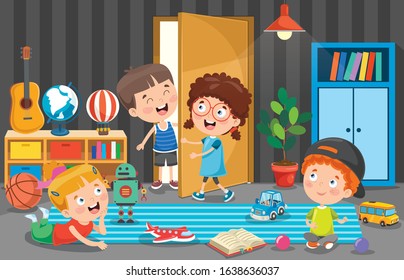 871 Cartoon kid opening door Images, Stock Photos & Vectors | Shutterstock