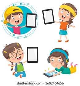 Little Children Using Technology Devices