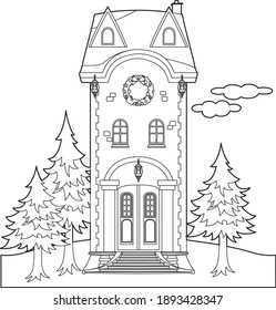 The little Christmas house, Eps 10 file