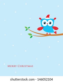 little christmas owl greeting card