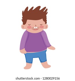 little chubby boy character