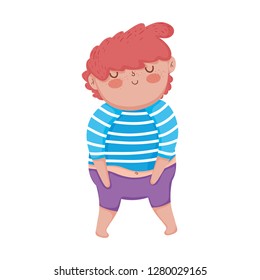 little chubby boy character