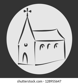 little church - vector