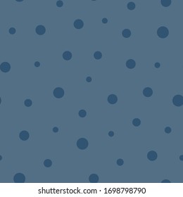 Little classic blue dots repeat pattern print
