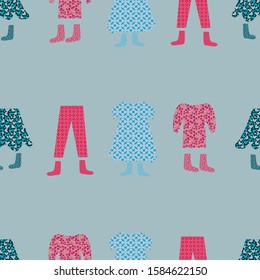 little clothes seamless pattern print background