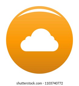 Little cloud icon. Simple illustration of little cloud vector icon for any design orange