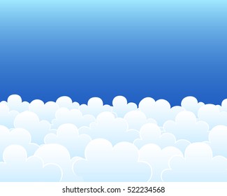 little clouds on the blue sky background