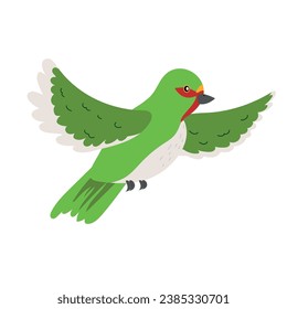 kleiner Farbvogel mit Vektorgrafik einzeln