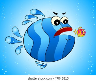 little colorful tropical fish