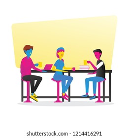 Little Conversation Team In Co working Space