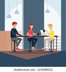 Little Conversation Team In Co working Space