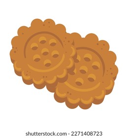 little cookies design over white