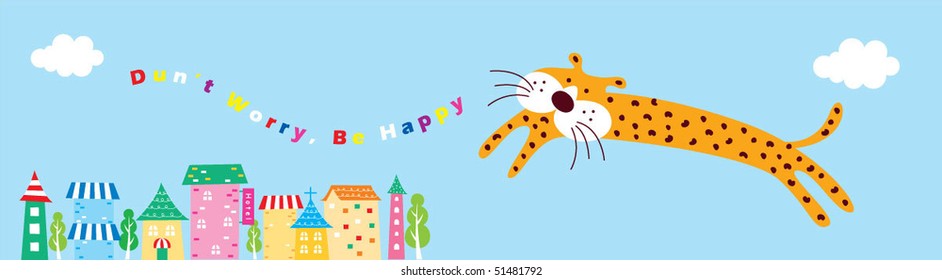 little cottage bookmark of leopard