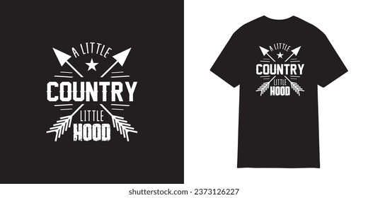  A little country little hood t shirt design | Farm Girl Cut Files | commercial use | instant download -  printable vector clip art - Country - Cowgirl 