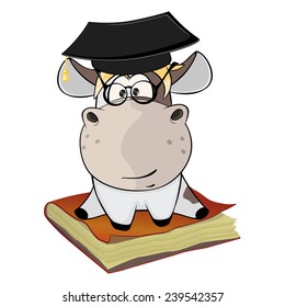 A little cow. Cartoon