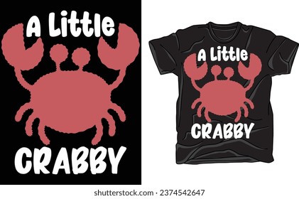 A Little Crabby , Crab Infant Clothes, Crab Shirt, Crabby Shirt, Baby Shower Gift, New Baby Gift, Funny Baby Bodysuit