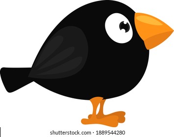 Little crow ,illustration,vector on white background