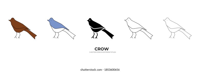 little crow vector type iconn