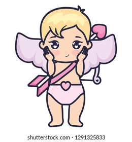 little cupid baby with arrow and bow