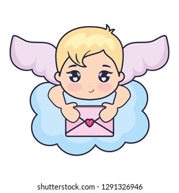 little cupid baby in cloud