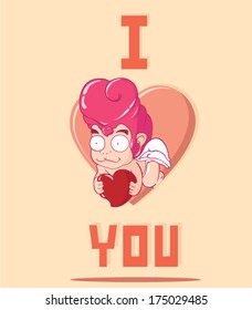 little cupid  Illustration of a Valentine's Day.